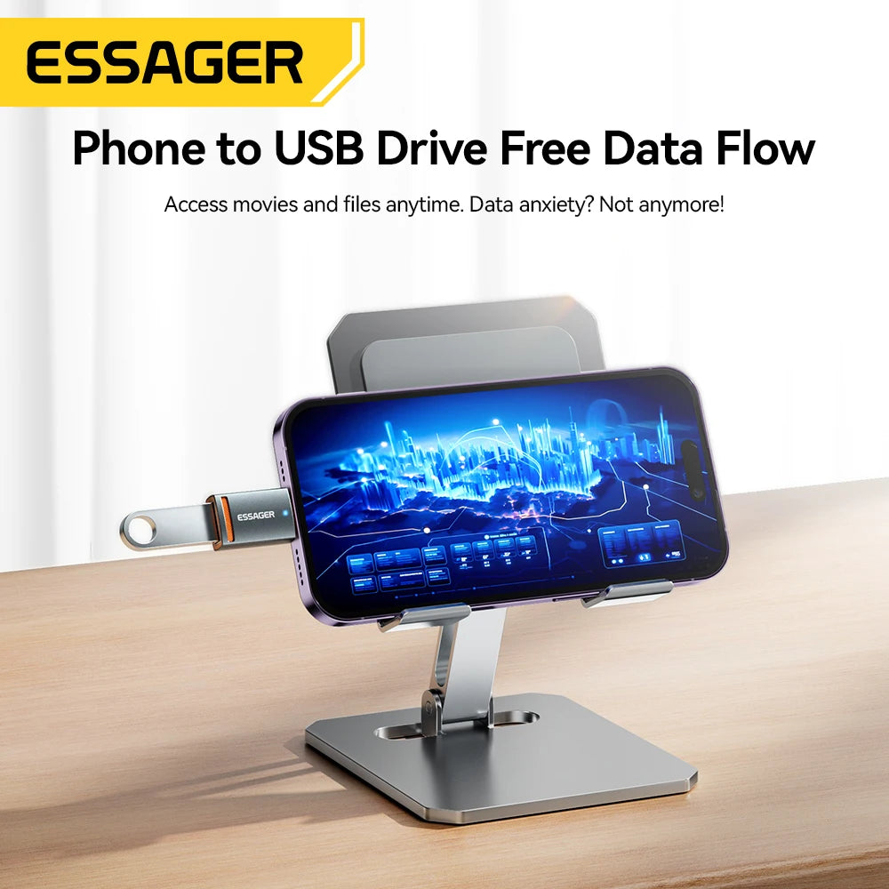 Essager USB3.0 OTG Adapter Type-C USB-A Micro Female to USB Micro iP Type-C Male Converter For Macbook Xiaomi iPhone OTG Adapter