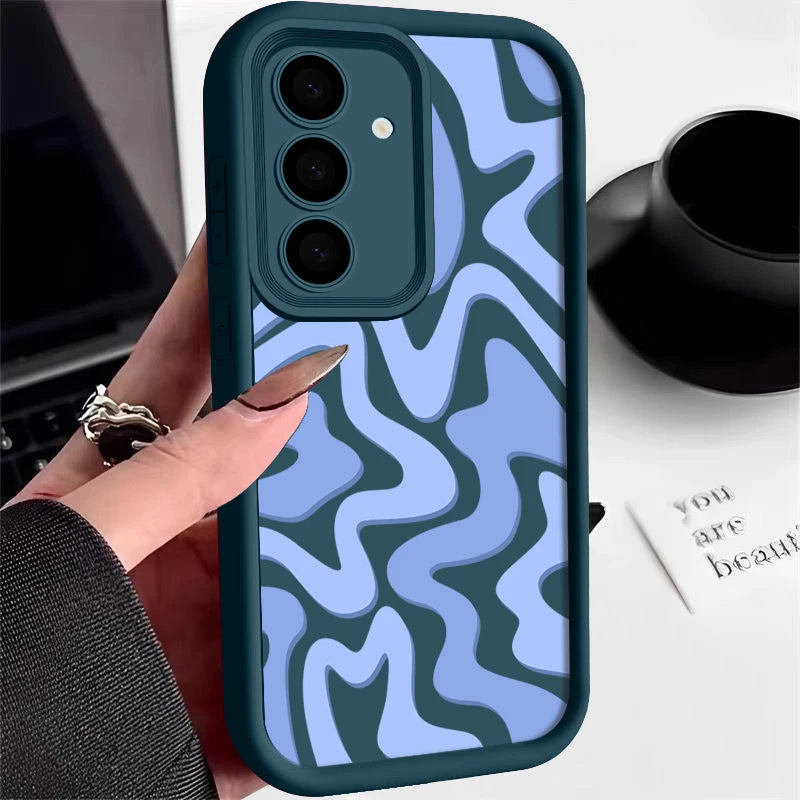 Striped Pattern Phone Case For Samsung Galaxy A16 A55 A54 A15 A14 A25 A35 A53 A56 5G S25 S24 S23 S22 Ultra Plus S24 FE TPU Cover