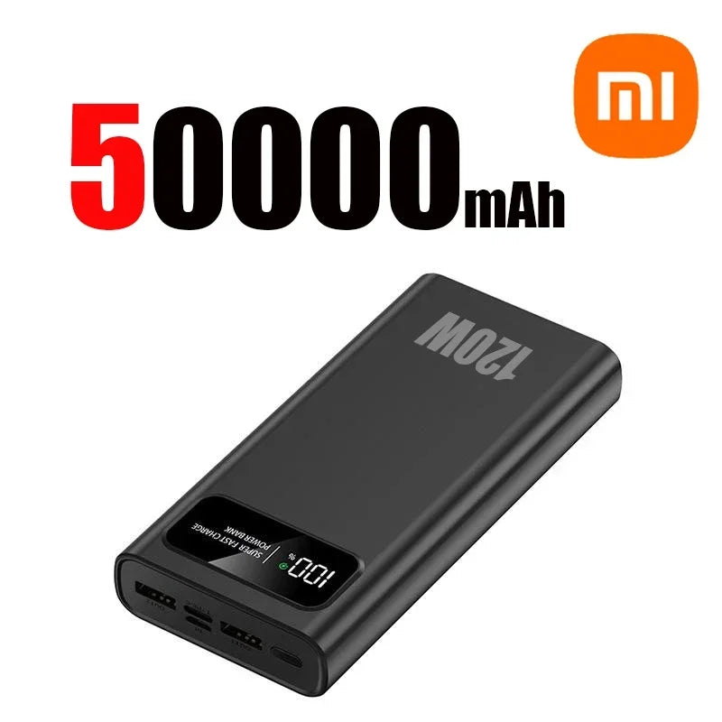 Xiaomi 200000mAh 120W Power Bank Super Fast Charging Battery High Capacity Digital Display Power Bank For Iphone Samsung Huawei