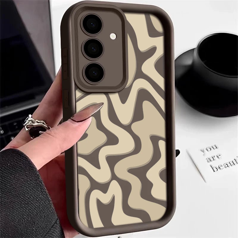 Striped Pattern Phone Case For Samsung Galaxy A16 A55 A54 A15 A14 A25 A35 A53 A56 5G S25 S24 S23 S22 Ultra Plus S24 FE TPU Cover