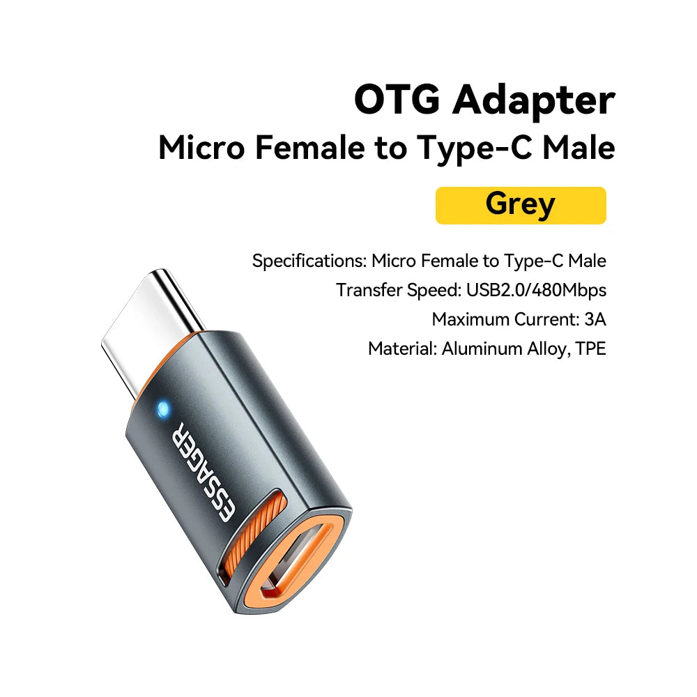 Essager USB3.0 OTG Adapter Type-C USB-A Micro Female to USB Micro iP Type-C Male Converter For Macbook Xiaomi iPhone OTG Adapter