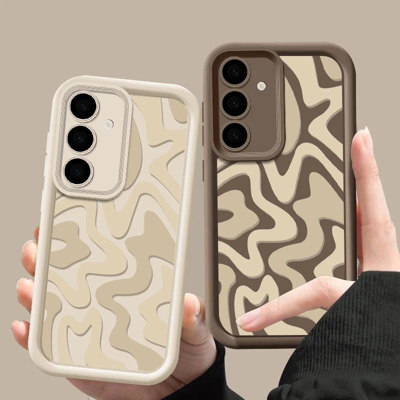 Striped Pattern Phone Case For Samsung Galaxy A16 A55 A54 A15 A14 A25 A35 A53 A56 5G S25 S24 S23 S22 Ultra Plus S24 FE TPU Cover